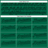 Custom Kelly Green Black 3D Pattern Design Gradient Style Irregular Shape Authentic Baseball Jersey