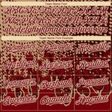 Custom Old Gold Crimson-City Cream 3D Pattern Design Flame Authentic Baseball Jersey
