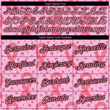 Custom Light Pink Medium Pink-Black 3D Pink Ribbon Breast Cancer Performance T-Shirt