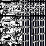 Custom Black White 3D Tropical Hawaii Palm Tree And Animal Flamingo Performance T-Shirt
