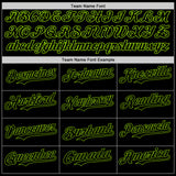 Custom Black Neon Green 3D Pattern Design Rave Animal Cat Authentic Baseball Jersey