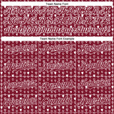 Custom Crimson White 3D Pattern Design Hearts Authentic Baseball Jersey