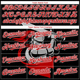 Custom Black Red-White 3D Pattern Design Knight Hero Art Authentic Baseball Jersey
