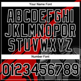 Custom Black Red-Gray 3D Pattern Design Knight Hero Art Authentic Baseball Jersey
