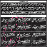 Custom Black Pink-White 3D Pattern Design Animal Panther Authentic Baseball Jersey