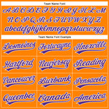 Custom Bay Orange Purple-White 3D Pattern Halloween Authentic Baseball Jersey
