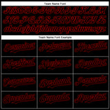 Custom Black Red 3D Pattern Design Vintage Tattoos Authentic Baseball Jersey