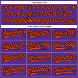 Custom Purple Orange-Black 3D Halloween Authentic Baseball Jersey