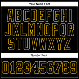 Custom Stitched Black Yellow 3D Pattern Design Gradient Square Shape Sports Pullover Sweatshirt Hoodie