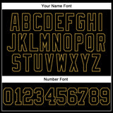 Custom Stitched Black Old Gold 3D Pattern Design Gradient Square Shape Sports Pullover Sweatshirt Hoodie