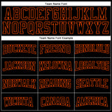 Custom Stitched Black Orange 3D Pattern Design Gradient Square Shape Sports Pullover Sweatshirt Hoodie