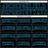 Custom Stitched Black Sky Blue 3D Pattern Design Gradient Square Shape Sports Pullover Sweatshirt Hoodie