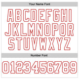 Custom Stitched White Red 3D Pattern Design Gradient Square Shape Sports Pullover Sweatshirt Hoodie