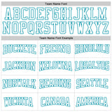 Custom Stitched White Teal 3D Pattern Design Gradient Square Shape Sports Pullover Sweatshirt Hoodie