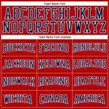 Custom Stitched Red Navy-White 3D Pattern Design Gradient Square Shape Sports Pullover Sweatshirt Hoodie