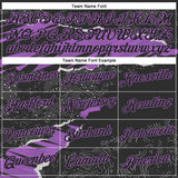 Custom Stitched Black Medium Purple 3D Pattern Design Torn Paper Style Sports Pullover Sweatshirt Hoodie