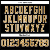 Custom Stitched Black Old Gold-White 3D Pattern Design Segmentation Patchwork Stripe Sports Pullover Sweatshirt Hoodie