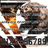 Custom Black White 3D Bear Hunting Sports Pullover Sweatshirt Hoodie
