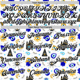 Custom Stitched White Black 3D Pattern Design Evil Eyes Sports Pullover Sweatshirt Hoodie