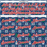 Custom Stitched Royal Red-White 3D Christmas Sports Pullover Sweatshirt Hoodie