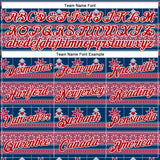 Custom Stitched Navy Red-White 3D Christmas Sports Pullover Sweatshirt Hoodie