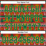 Custom Stitched Red Kelly Green-Gold 3D Christmas Sports Pullover Sweatshirt Hoodie