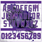 Custom Stitched White Purple-Gray 3D Dripping Splatter Bowling Ball Sports Pullover Sweatshirt Hoodie