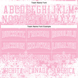 Custom Stitched Light Pink White Christmas Snowflakes 3D Sports Pullover Sweatshirt Hoodie