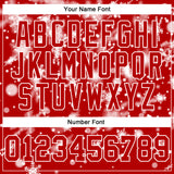 Custom Stitched Red White Christmas Snowflakes 3D Sports Pullover Sweatshirt Hoodie