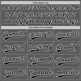 Custom Steel Gray Black-White 3D Pattern Design Black History Month Authentic Baseball Jersey