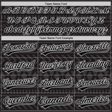Custom Black White 3D Pattern Design Black History Month Authentic Baseball Jersey