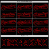 Custom Black Red 3D Love Heart Valentine's Day Authentic Baseball Jersey