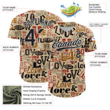 Custom City Cream Black-White 3D Love Valentine's Day Authentic Baseball Jersey