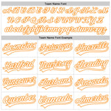 Custom White Bay Orange-Black 3D Kidney Cancer Ribbon Authentic Baseball Jersey