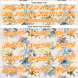 Custom Cream Bay Orange-White 3D Hawaii Tropical Palm Tree Authentic Baseball Jersey
