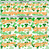 Custom White Bay Orange-Green 3D St. Patrick's Day Shamrock Authentic Baseball Jersey