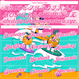 Custom Pink White 3D Pattern Design Extreme Sport Fruit Surfing Performance T-Shirt