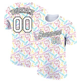 Custom White Black 3D Pattern Design Tool Labor Day Performance T-Shirt