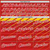 Custom Red Yellow-White 3D Esports Performance T-Shirt