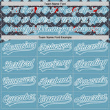 Custom Shadow Blue White 3D Pattern Design Father's Day Mustache Authentic Baseball Jersey