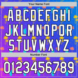 Custom Purple White-Black 3D Hawaii Tropical Palm Tree Authentic Baseball Jersey