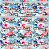 Custom Ice Blue White-Black 3D Hawaii Tropical Palm Leaves And Flower Authentic Baseball Jersey
