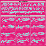 Custom Hot Pink Ice Blue-Pink 3D Pattern Design Foodie Food Dessert Cake Authentic Baseball Jersey