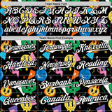 Custom Black White 3D Pattern Design Funny Cartoon Emoji Face Authentic Baseball Jersey