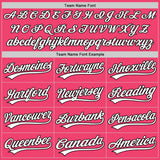 Custom Neon Pink White-Blue 3D Pattern Design Father's Day Family Love Authentic Baseball Jersey
