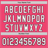 Custom Neon Pink White-Blue 3D Pattern Design Father's Day Family Love Authentic Baseball Jersey
