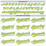 Custom White Yellow-Sky Blue 3D Pattern Design Father's Day Family Love Authentic Baseball Jersey