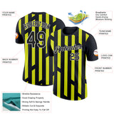 Custom Black Neon Yellow-White 3D Esports Performance T-Shirt