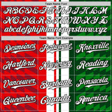 Custom White Red Green-Black 3D Mexico Authentic Baseball Jersey