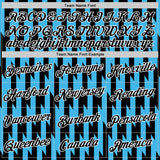 Custom Black Sky Blue-White 3D Esports Performance T-Shirt